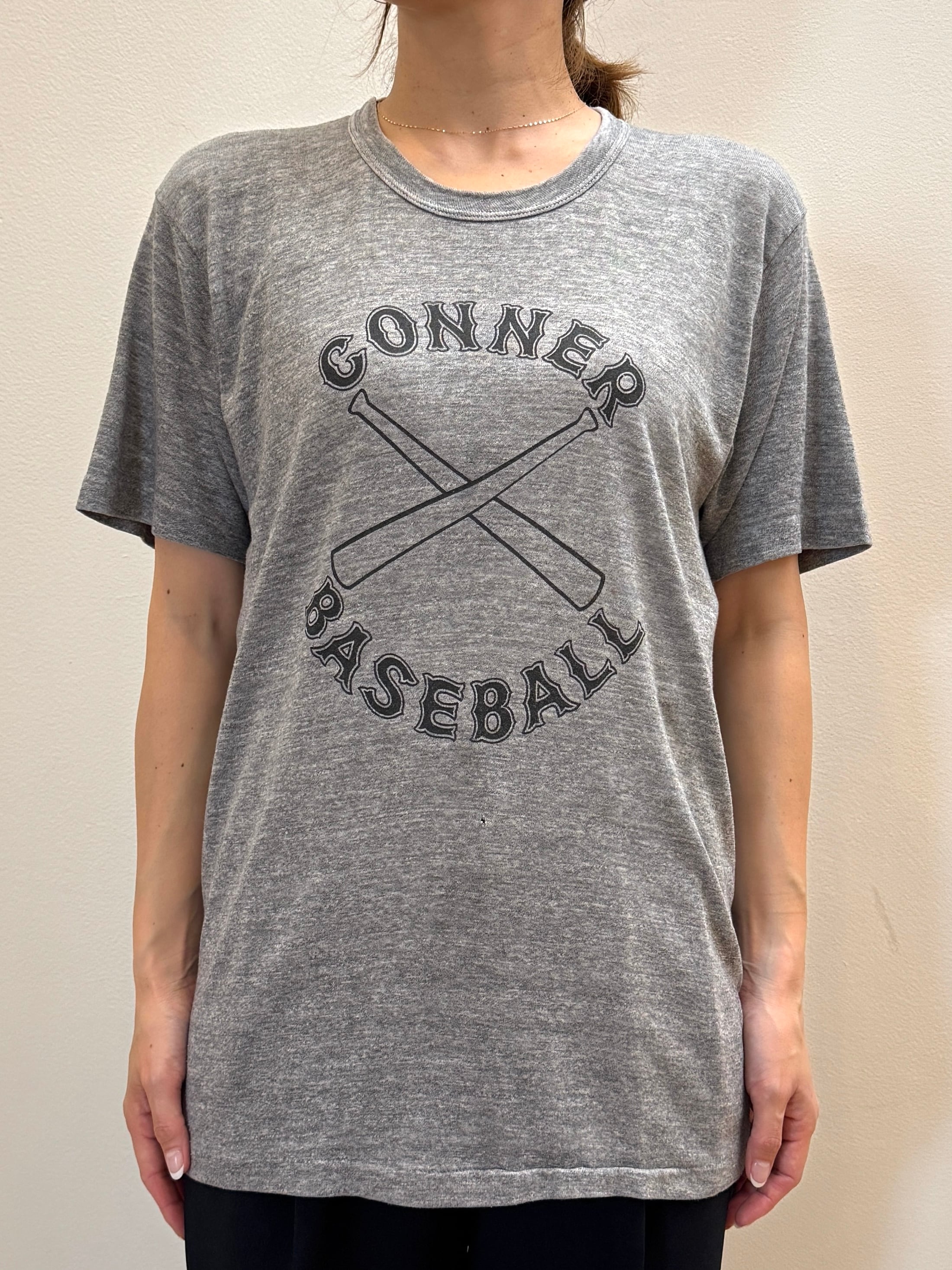 CU9-9 USED TEE "CONNER BASEBALL" -LIGHT GRAY-