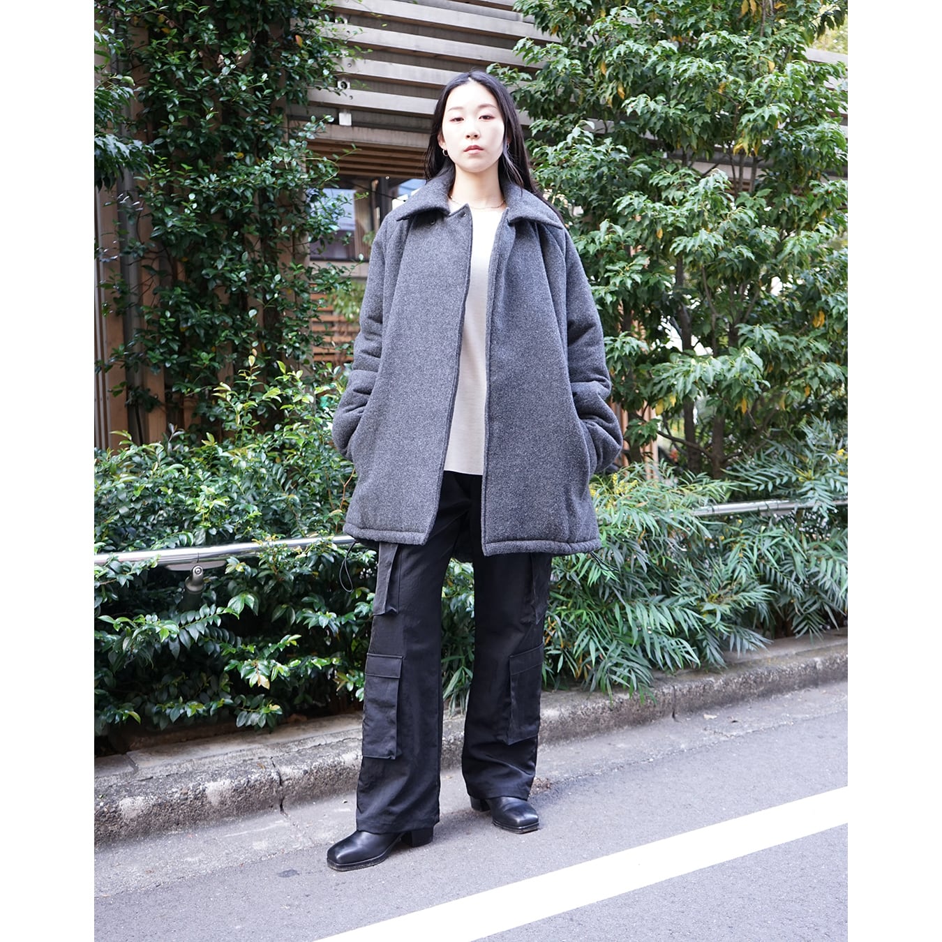 Blanc YM] (ブランワイエム) BL-24A-CPC Cashmere Padded Coat