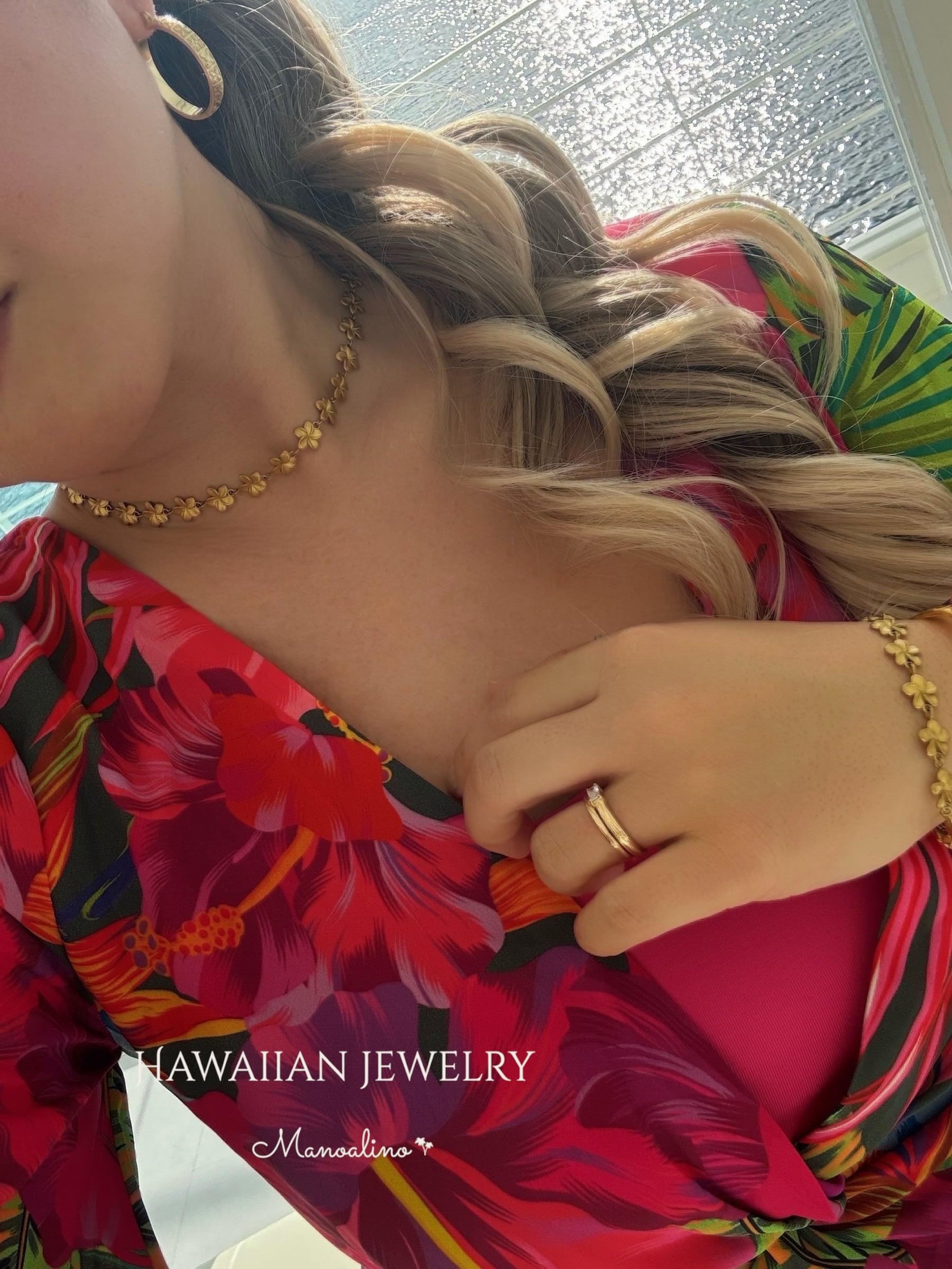 Plumeria choker Hawaiianjewelry(ハワイアンジュエリープルメリア