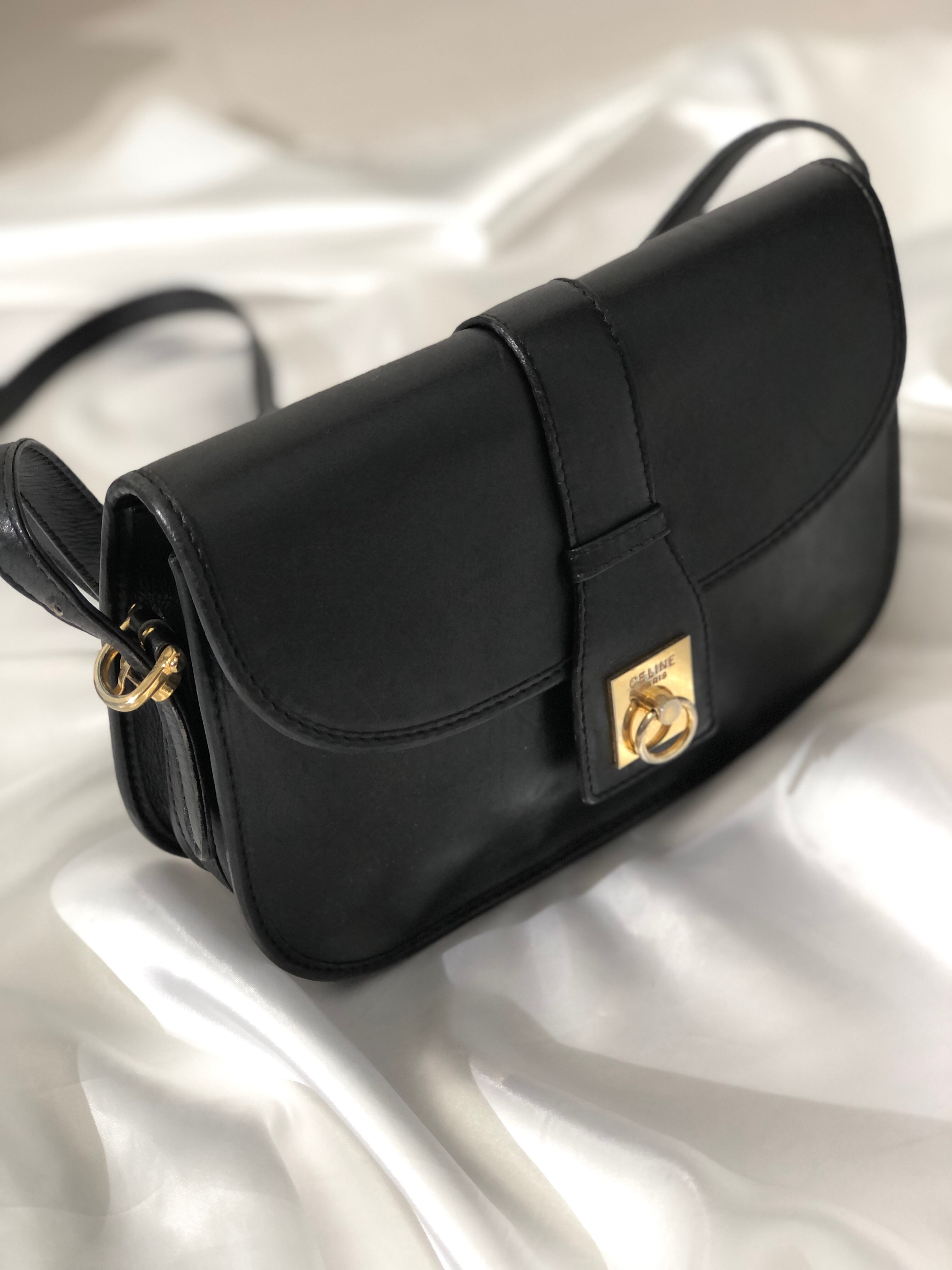 日本直送 名牌中古包 】CELINE セリーヌ ガンチーニ レザー クロス