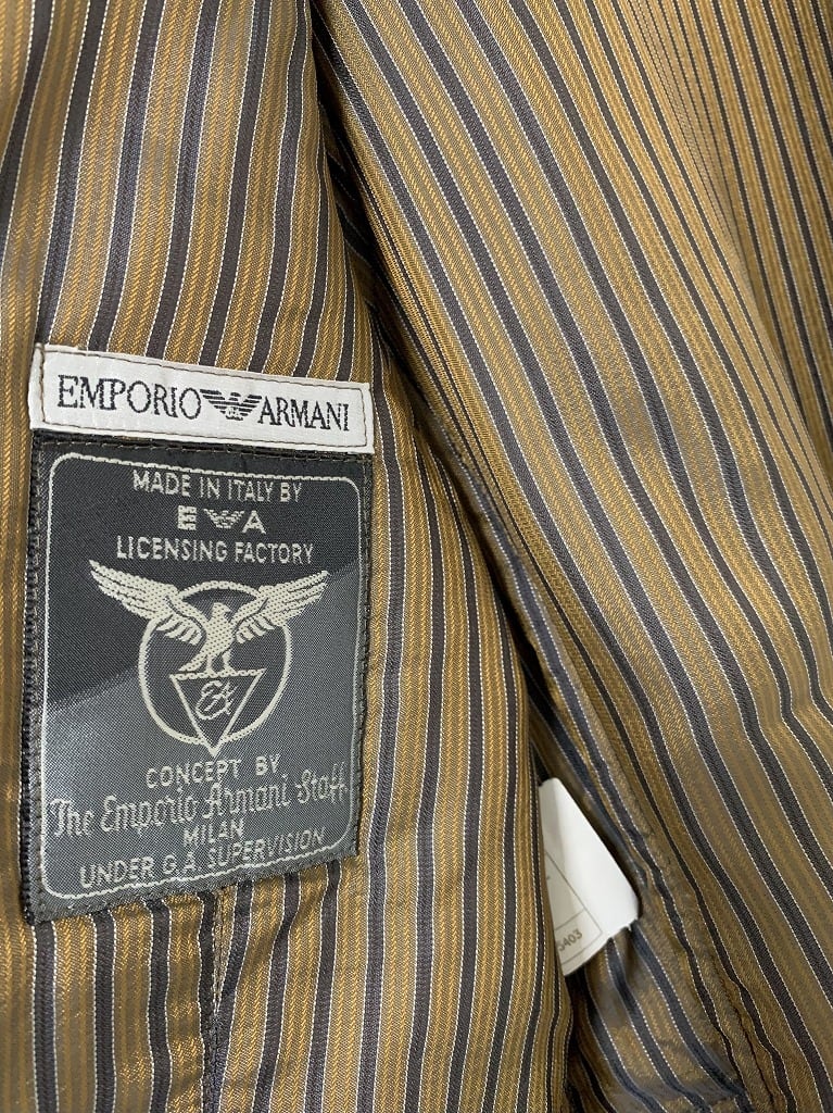 1980~90's Padding Design Check Dress Vest "EMPORIO ARMANI"