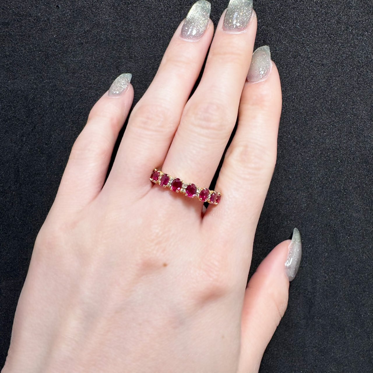 K18YG 1.50ct ルビー エタニティリング | カオキ | 日本最大級の品揃え