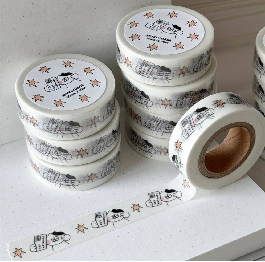 テープ・マスキングテープ KIKI KEYKEYMADE】マスキングテープ 찰칵찰칵 / 키키밴드 | 韓国文具・雑貨