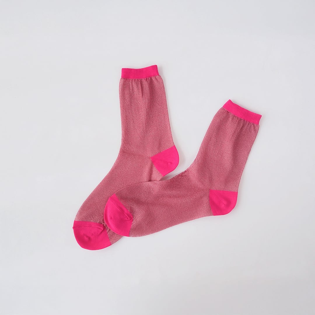 シースルーラメソックス クルー丈 11680 andeotte アンデオッテ