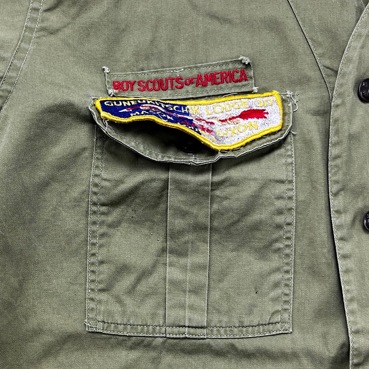 60年代 BOY SCOUTS OF AMERICA 半袖 ノーカラー ボーイスカウトシャツ 