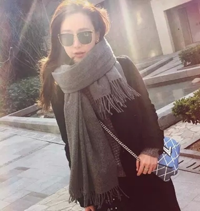 ソリッド カラースカーフ ウィンターロングオータム 秋物 冬物 ソリッドカラー ブラック・アイド・ピーズ70754097746