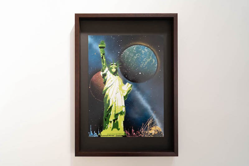 ♥️♥️♥️自由の女神♥️♥️♥️　スプレーアート　ハート　オリジナル The Statue of Liberty / 宇宙、自由の女神をテーマにしたスプレー