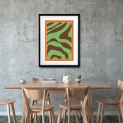 静寂の流れ Ⅸ｜縦に流れる曲線が魅せるモノトーン抽象アートポスター｜静けさを纏うミニマル空間に最適｜A4ポスター