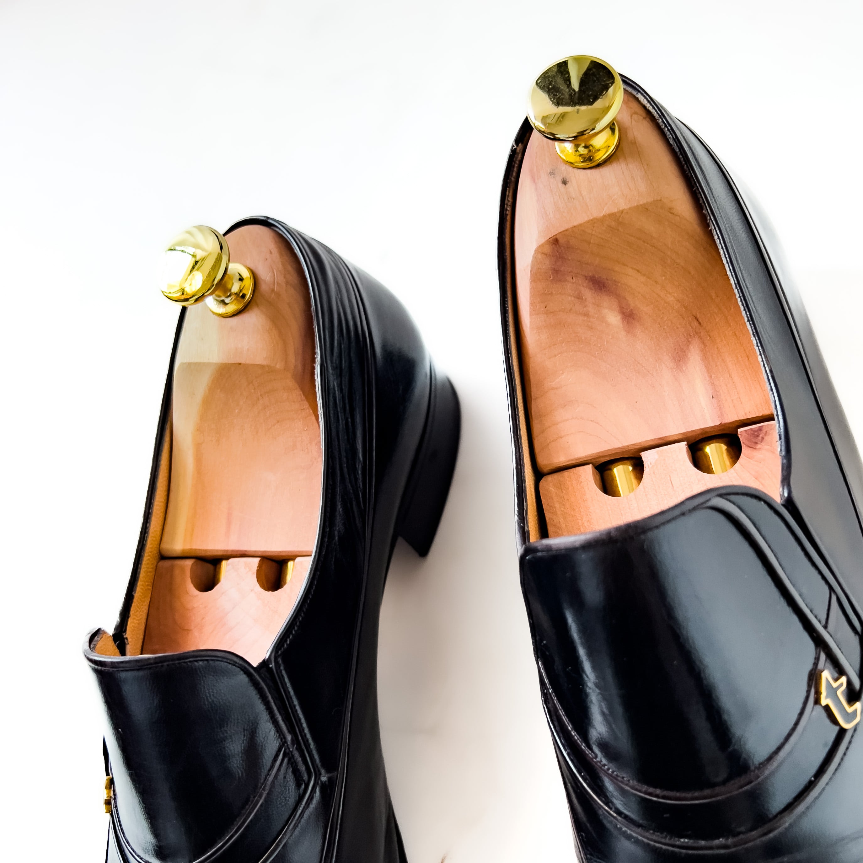 a. testoni” 7E black leather loafers made in italy AMEDEO TESTONI