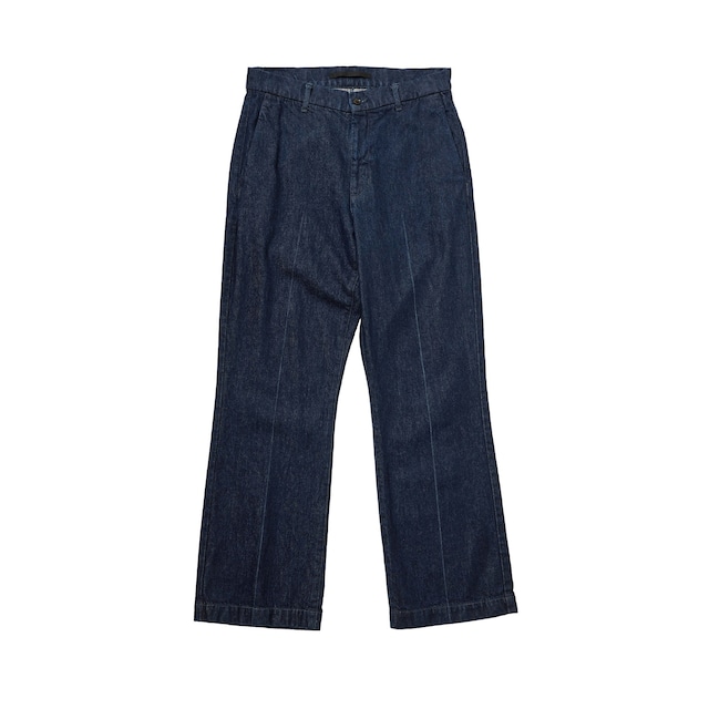 ORGANIC COTTON DENIM SHOECUT PANTS / オーガニックコットンデニムシューカットパンツ (BLUE)