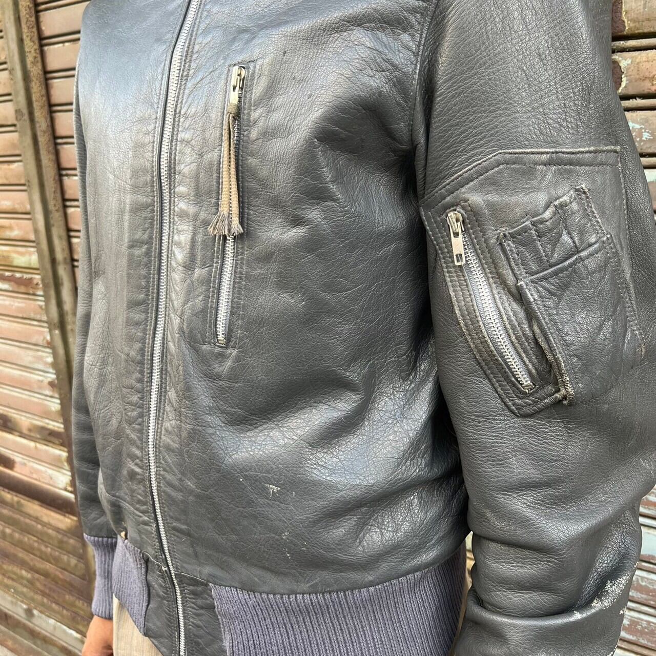 70s〜80s フランス軍 パイロット レザージャケット ユーロビンテージ 