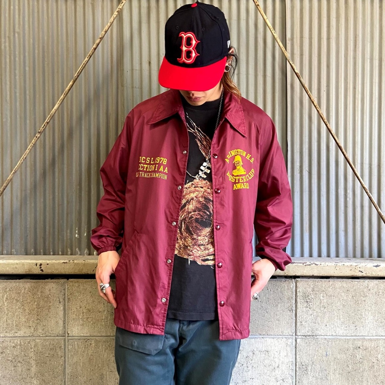 70年代 ランタグ Champion チャンピオン ナイロンコーチジャケット 