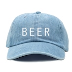 BEER ロゴ刺繍デニムCAP