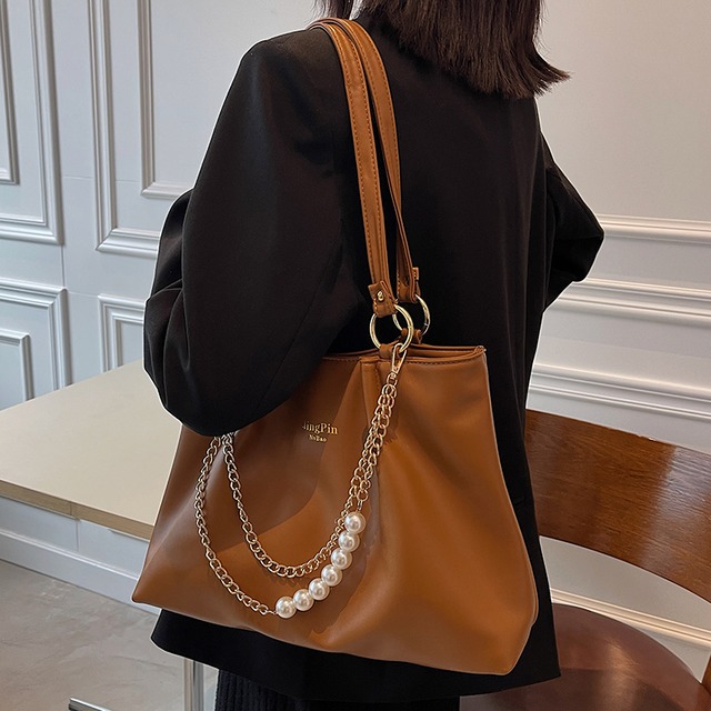 オータムウィンターショルダーバッグチェーン パール 秋物 冬物 トートバッグ 真珠 ハンドバッグ Tiancai_Wing_Bag11221144182