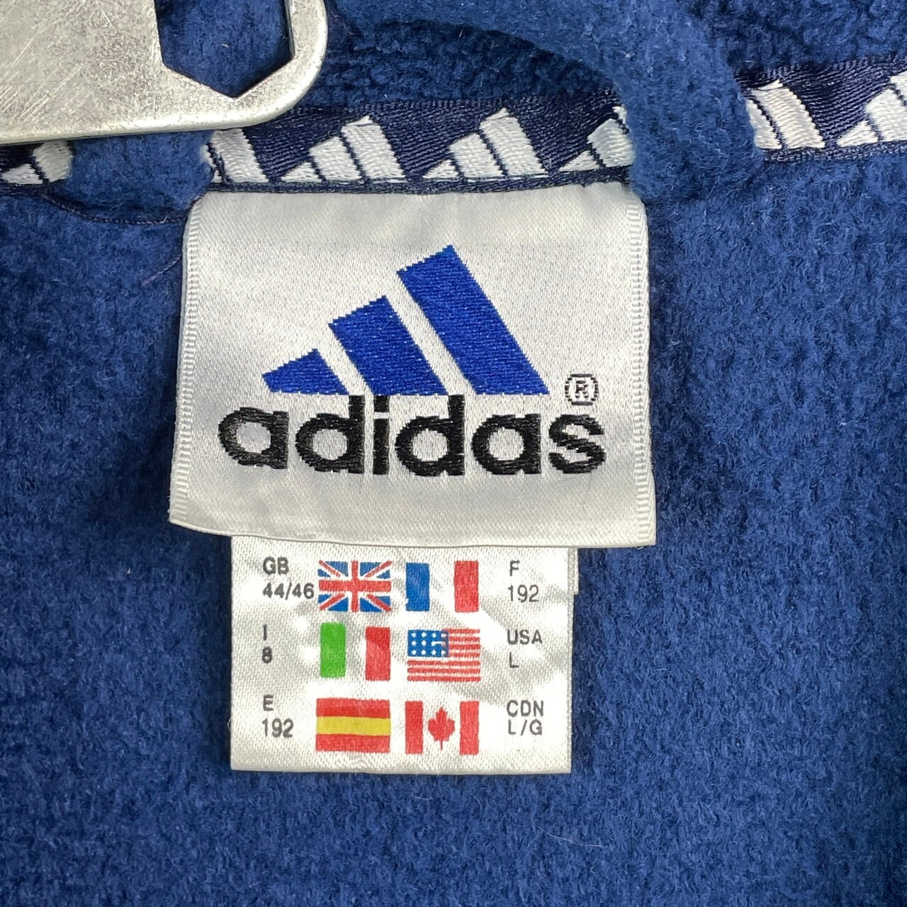 90年代 adidas アディダス パフォーマンスロゴ刺繍 ハーフジップ