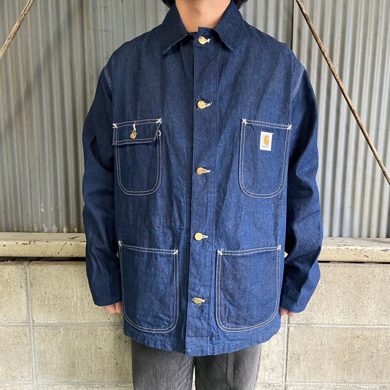 90〜00's USA製 carhartt デニムチョアコート 44 xl