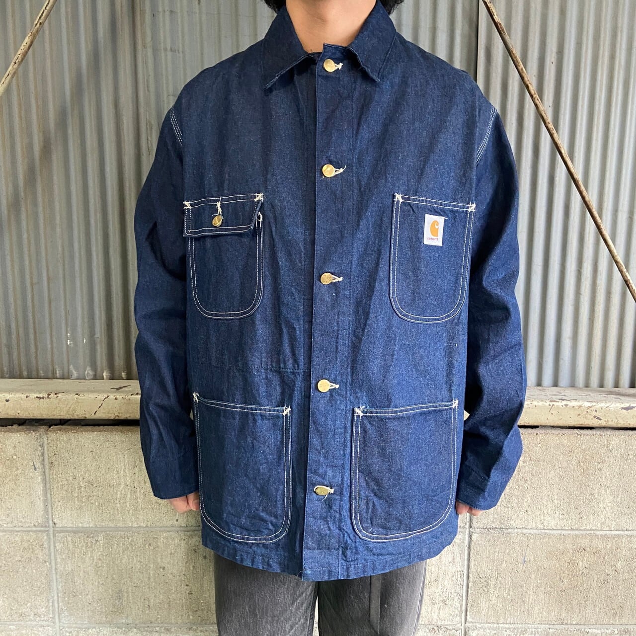 美品 80年代 USA製 Carhartt カーハート デニム ミシガンチョアコート 
