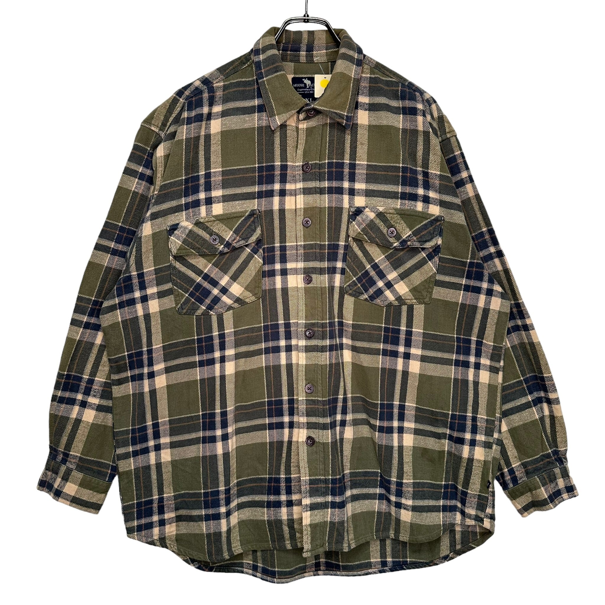 MOOSE CREEK 長袖ネルシャツ XL チェック柄 コットン100% | 古着屋OLDGREEN