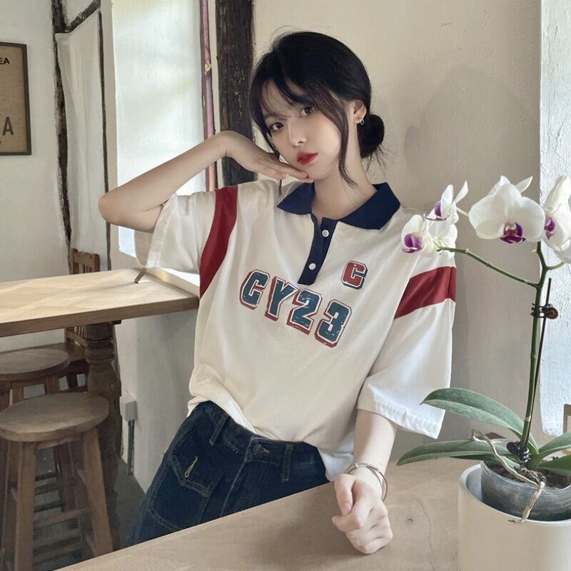 スタイルシャツ Tシャツ サマー薄手ルーズトップス 夏物 萌量不足94867082812