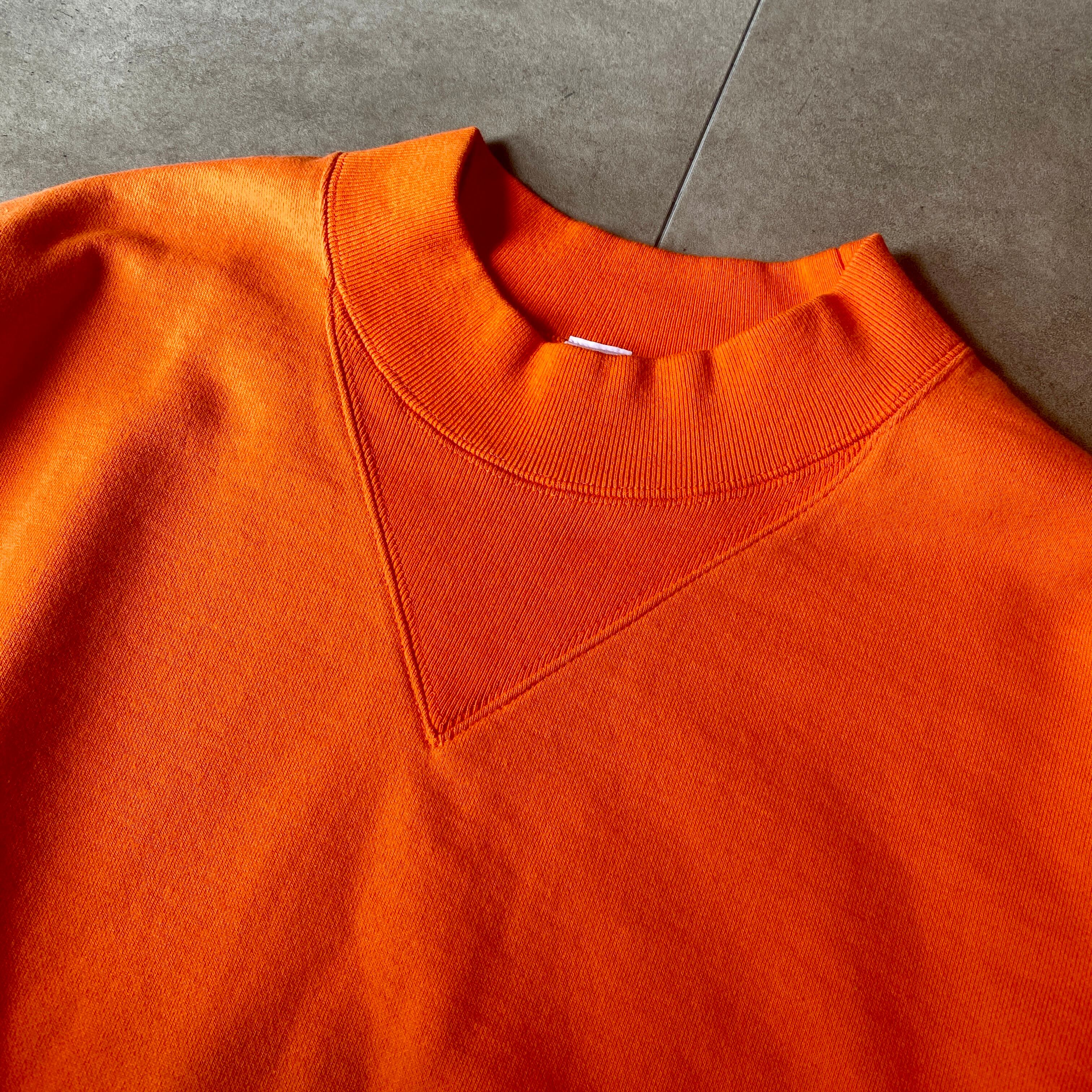 ChahChah LOOPBACK TERRY WIDE CREW NECK SWEAT SHIRT SUNSET ORANGE