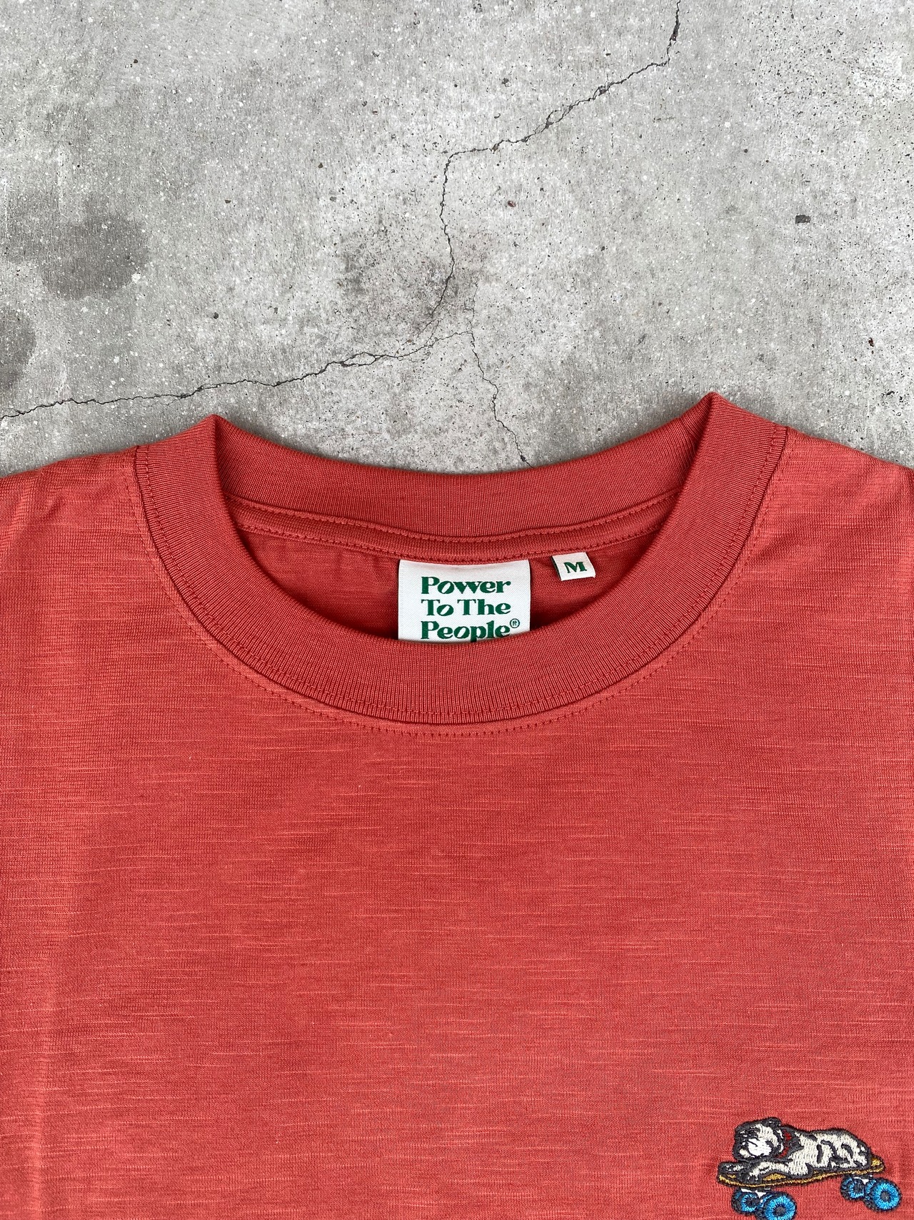 POWER TO THE PEOPLE / ブルドッグスケート / T SHIRT / Tシャツ / チェーンステッチ / 刺繍 / 半袖 / 4501060-103 - 5