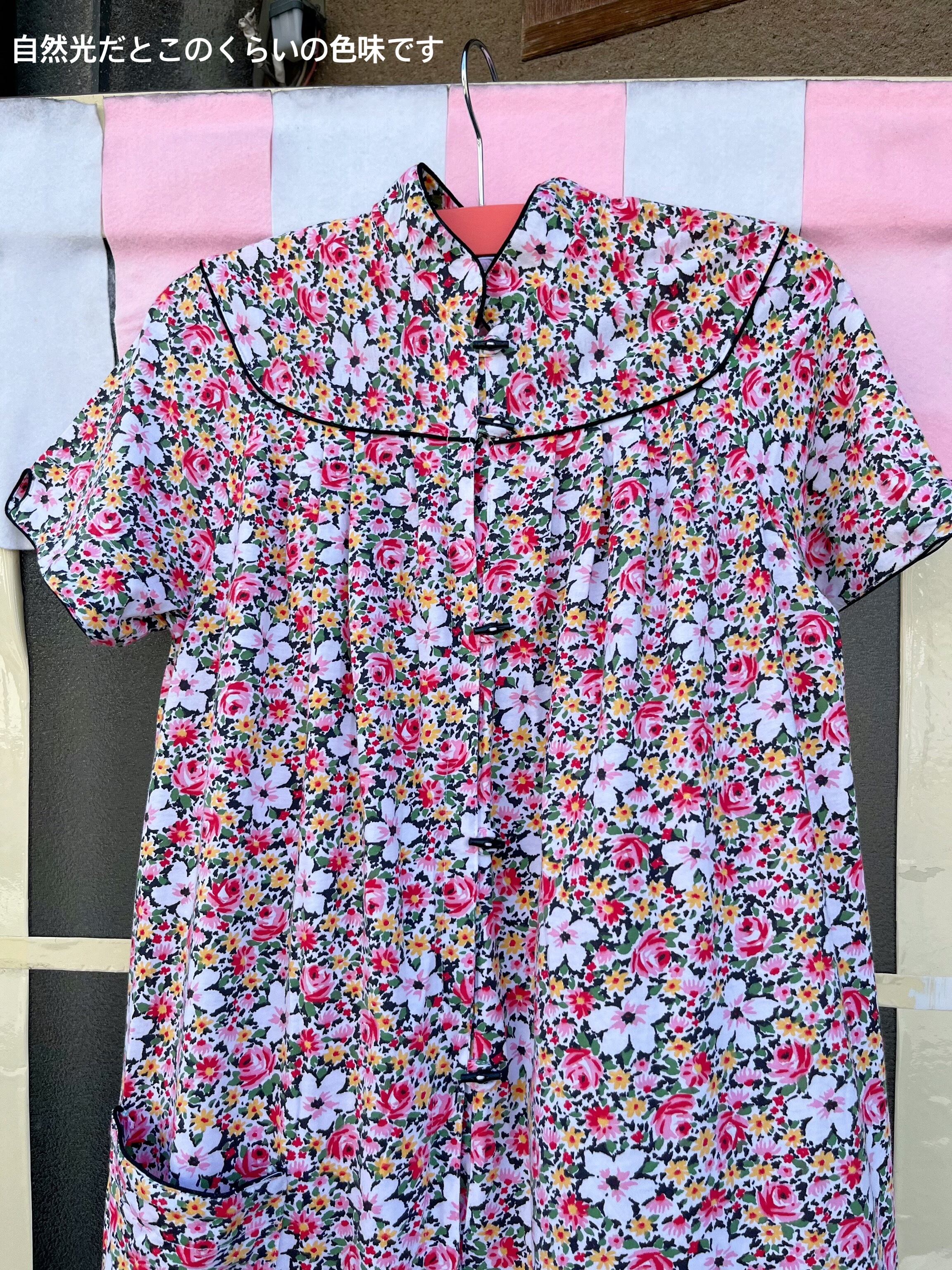 flower toggle button neglige one-piece