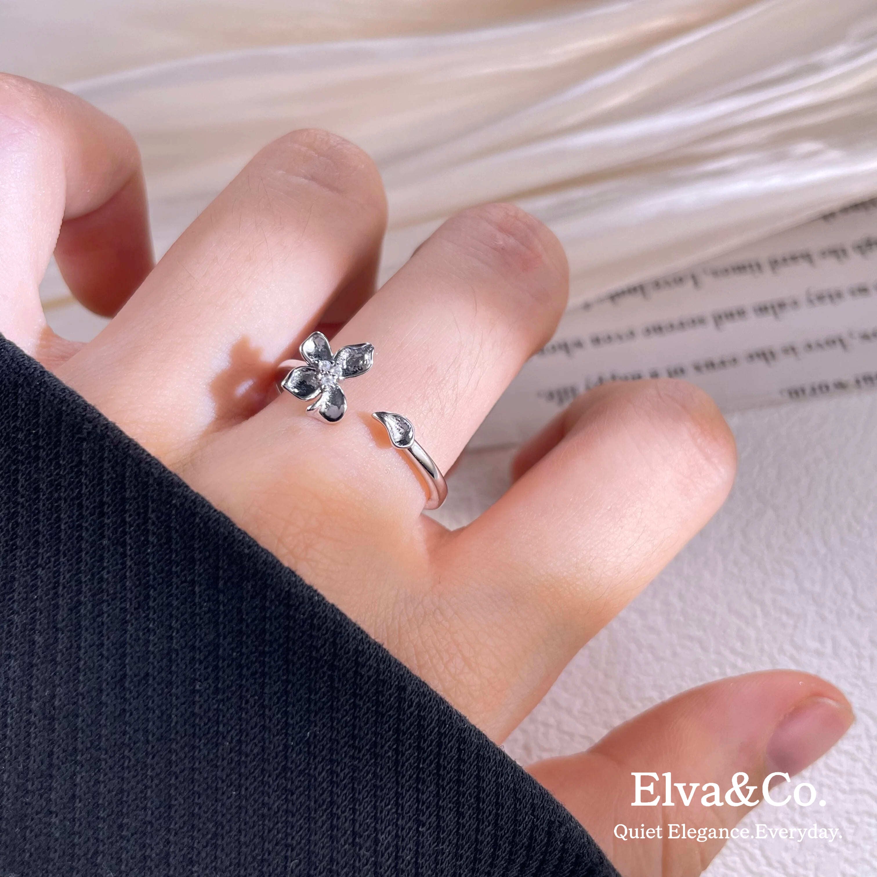 Floral Silver Ring( フローラルシルバーリング) | Elva&Co.