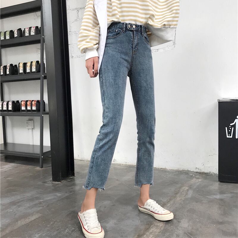 パンツ ルーズハイウェストウェスト薄手スタンダードレッドジーンズ レトロ YY-ファッション69852918374