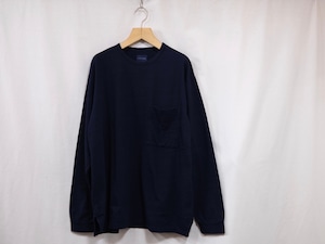 CURLY” NATURAL INDIGO L/S TEE “ONE WASHED”