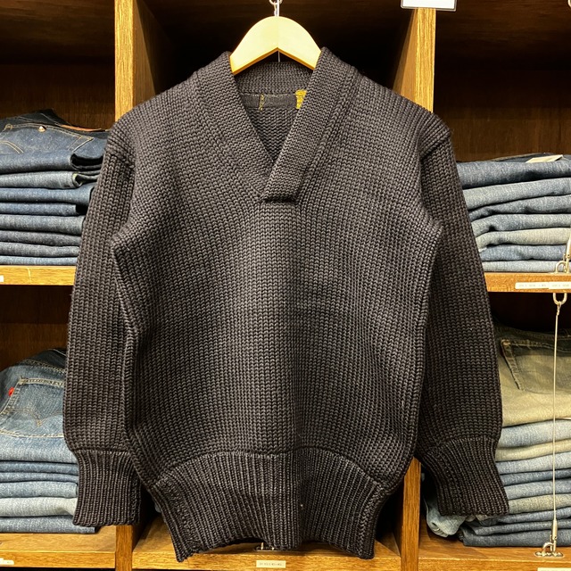 1940'S R.H.MACY&CO NAVY WOOL CARDIGAN