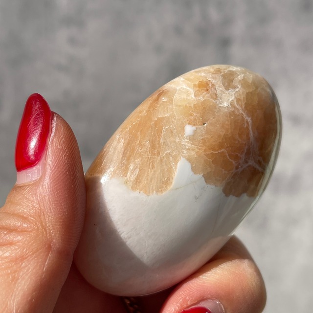 【スコレサイト×スティルバイト】パームストーン｜握り石｜鉱物 天然石 パワーストーン