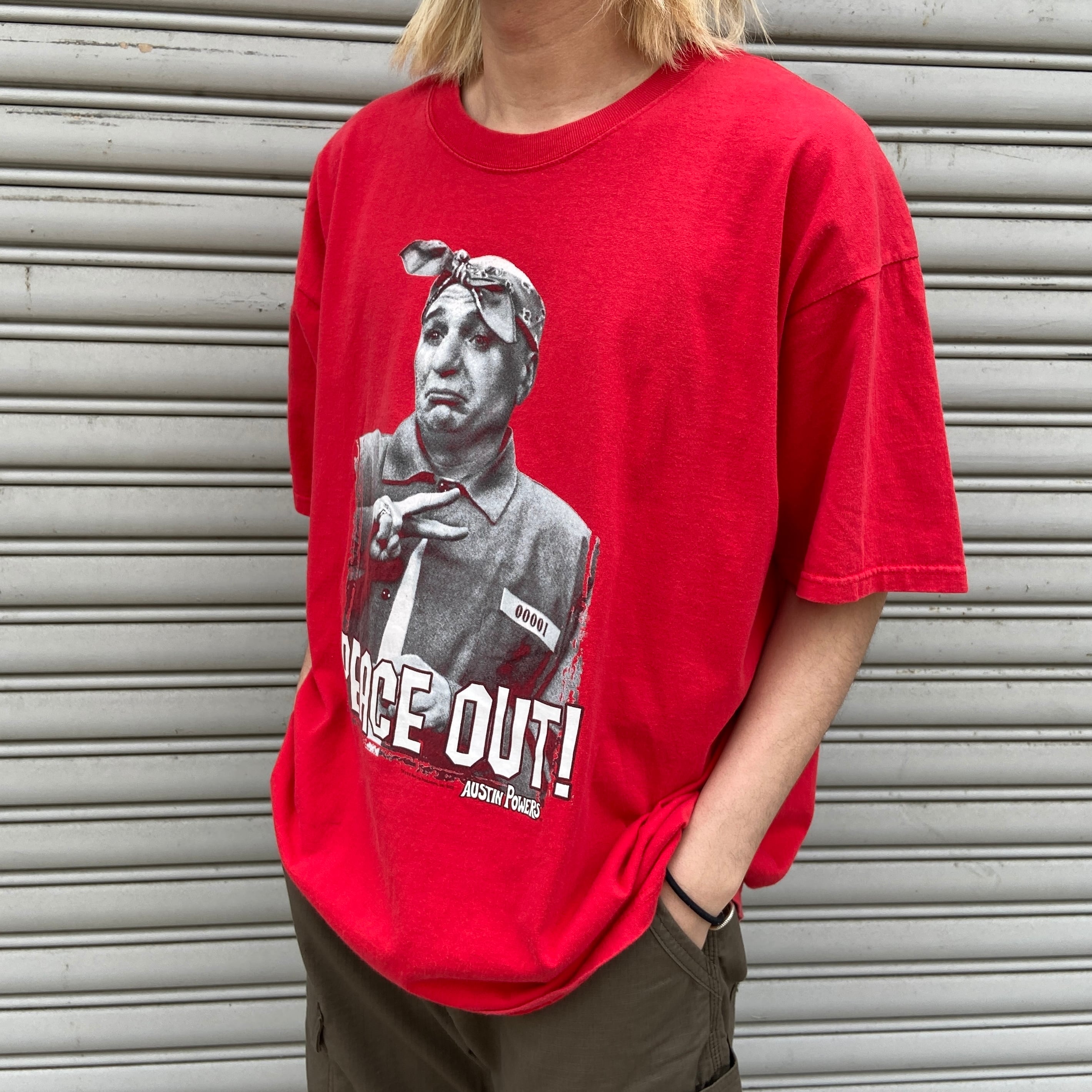 【2XL】00s Austin Powers オースティンパワーズ Tシャツ 00s オースティンパワーズ ムービーTシャツ プリントT レッド XL