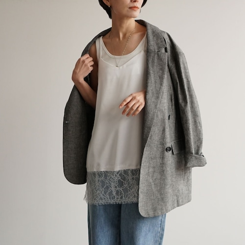 セミログ丈レースキャミ