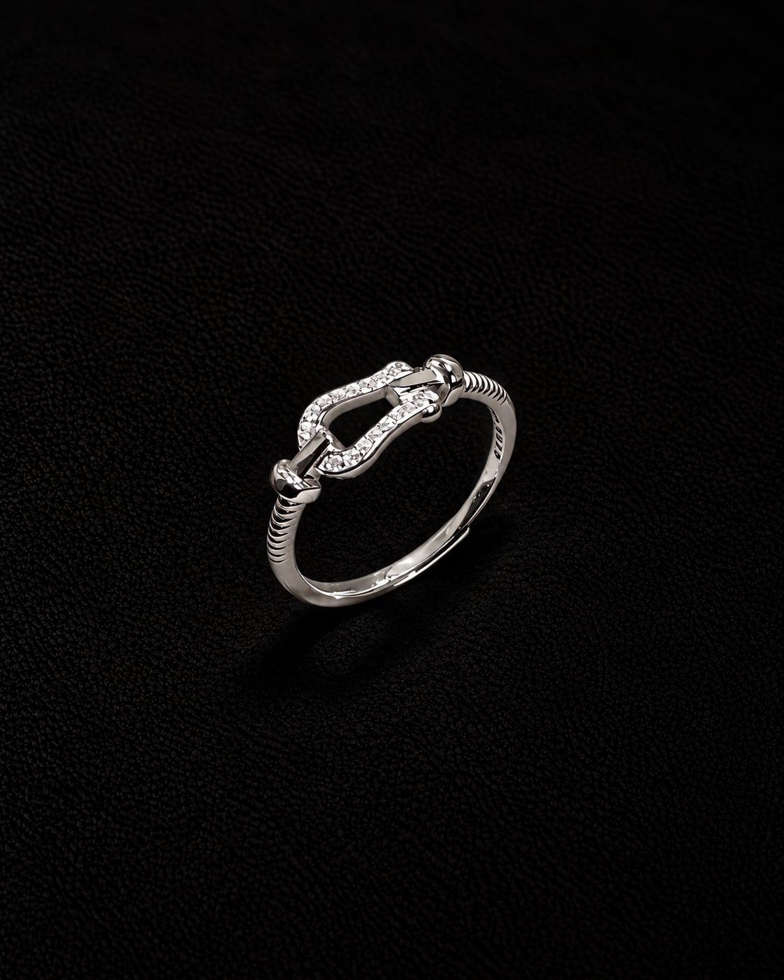 【S925】Horseshoe CZ Ring -Gold/Silver-