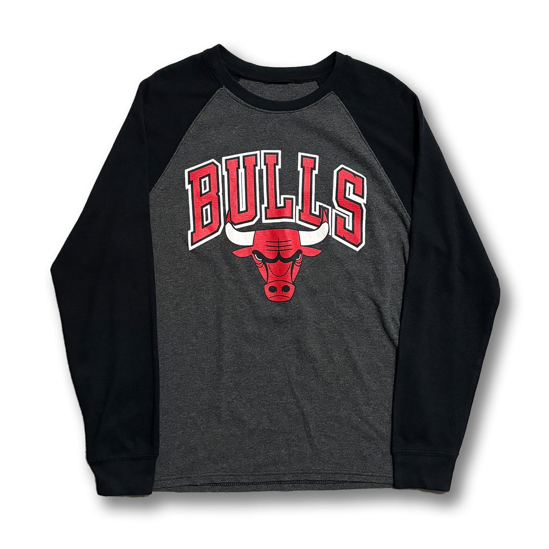 Chicago Bulls Printed Waffle Fabric Long Sleeve T-shirt.