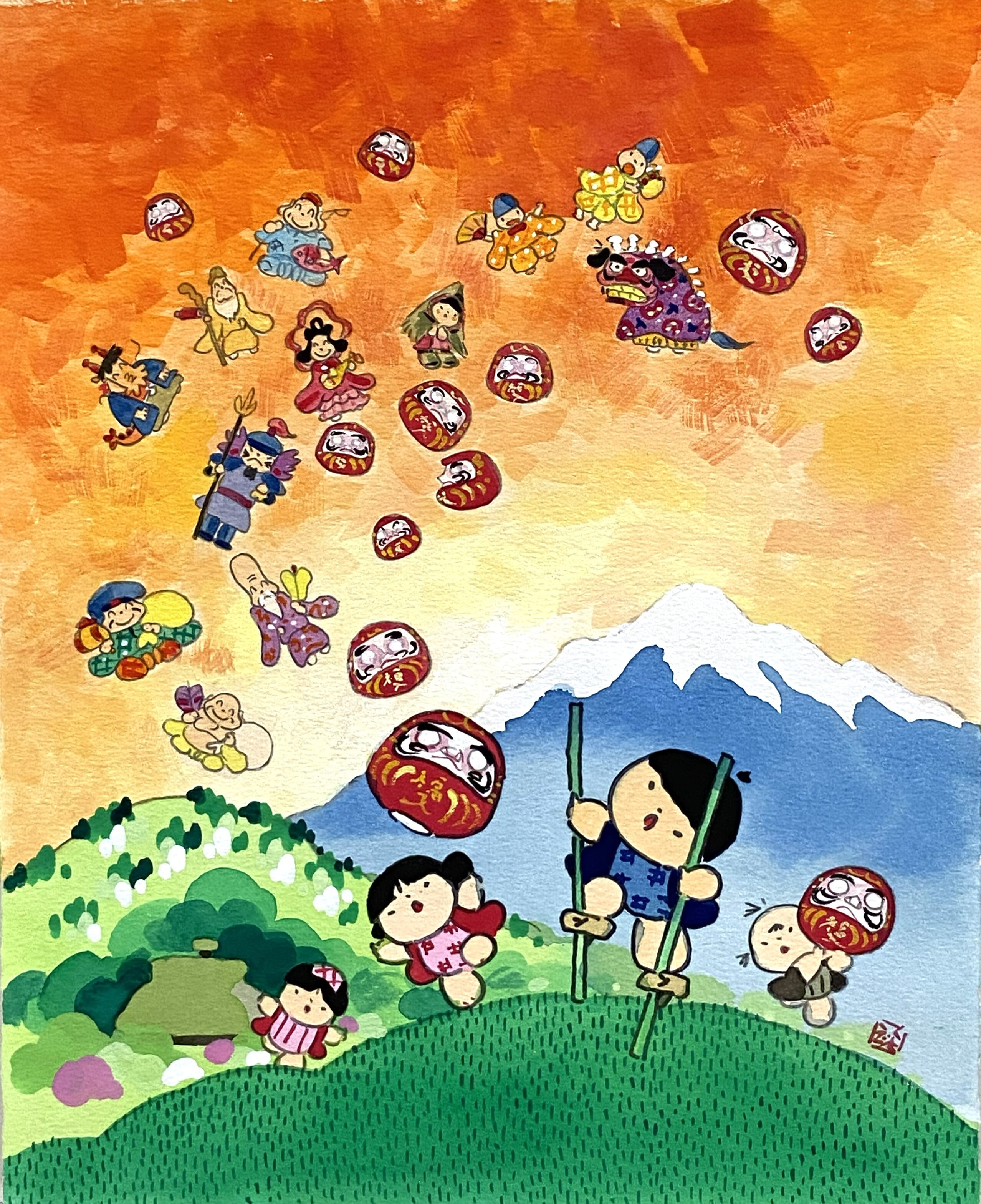 原画 A4サイズ （額装付き・送料無料） | 童絵作家 池原昭治のお店