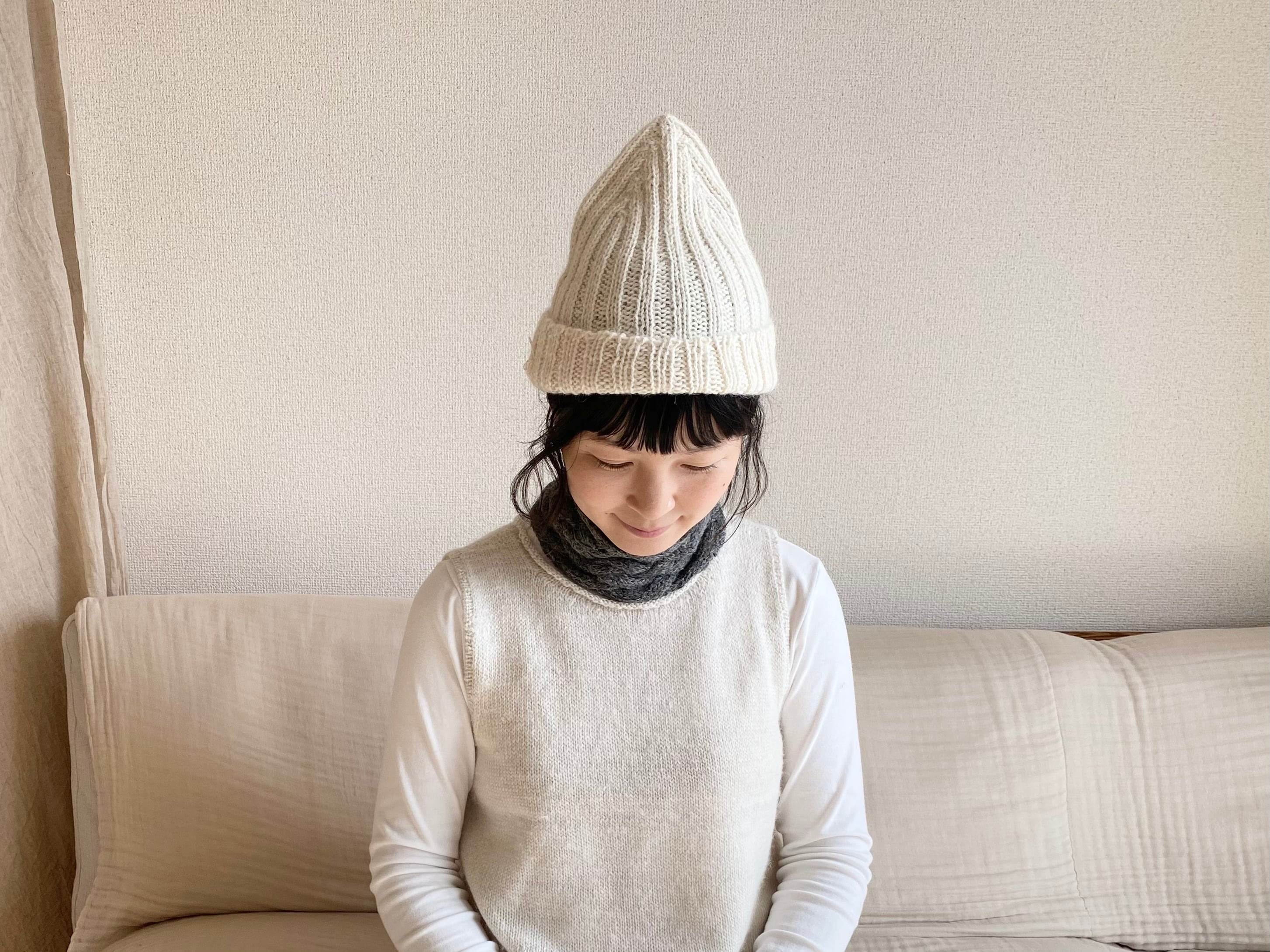 アルパカ手編みとんがりニット帽/Mano（マノ）プエンテ | Herios