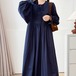 2色/フロント刺繍ロングワンピース ・12118
