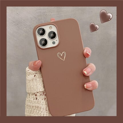 ちょこっとハート！新型 iPhone14 対応 大人可愛い シンプル シリコン