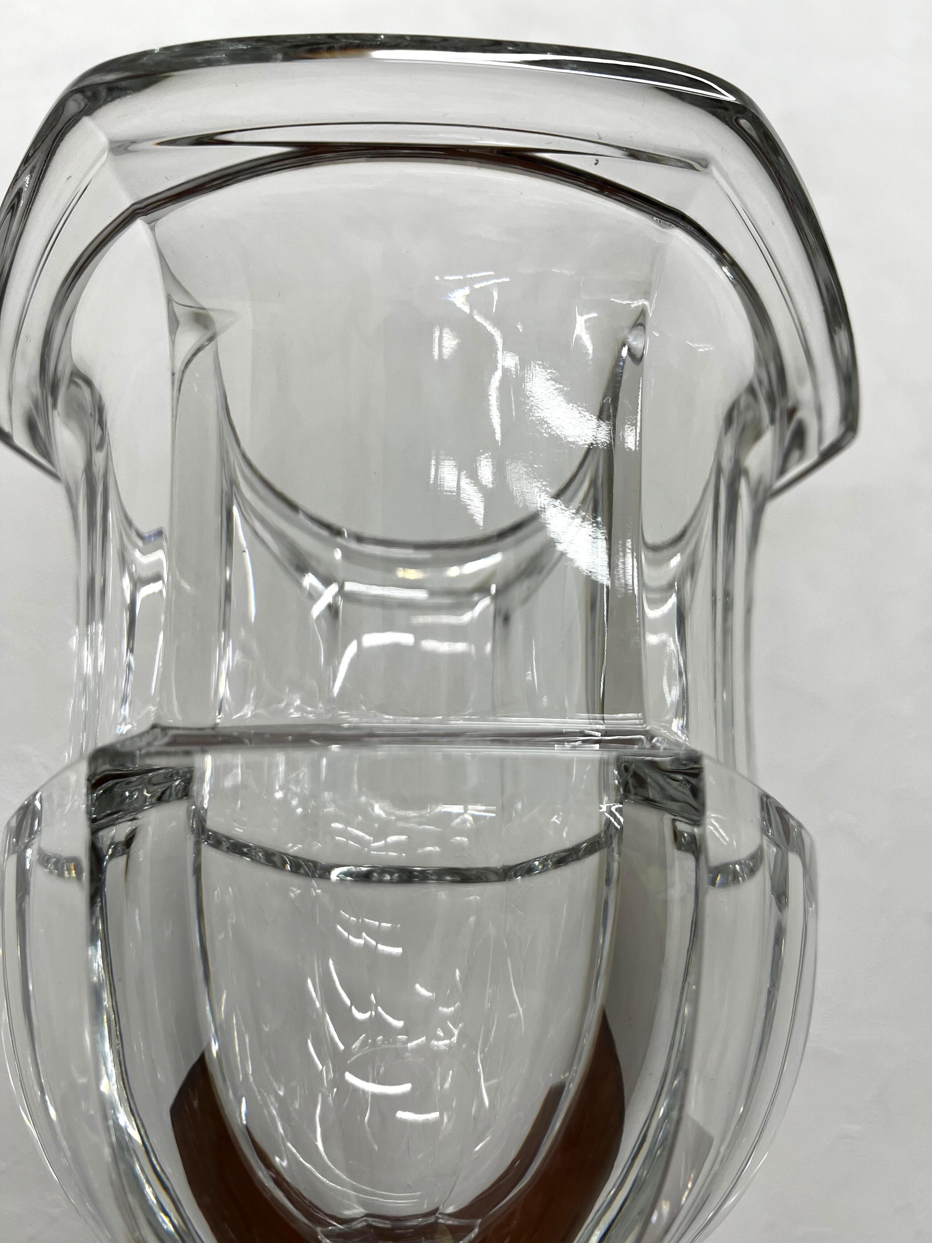 ドイツ製 Genuine Lead Crystal 大型クリスタル花瓶 ソリッド