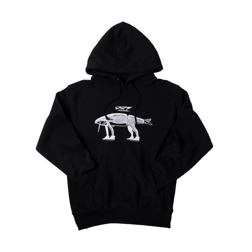 [DRT×PIKE STREET MARKET] DEAD WALK 12.0oz Pullover Hoodie Black　