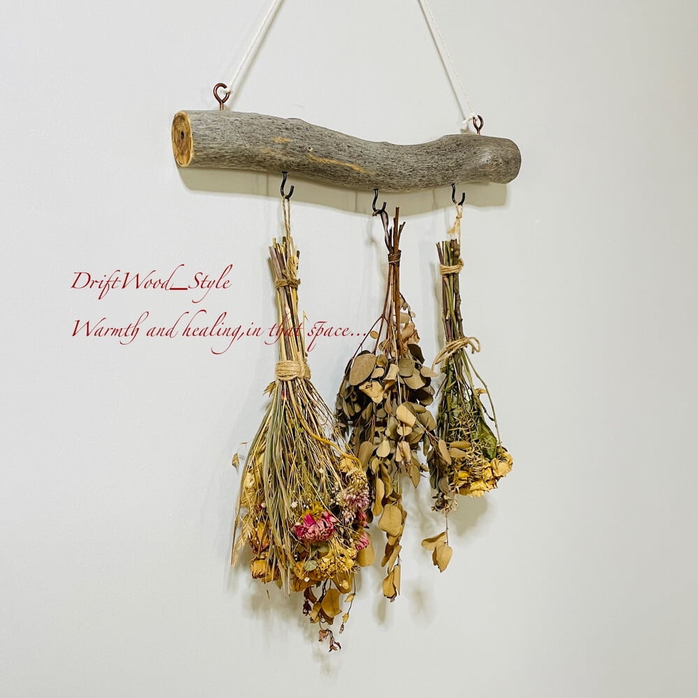 流木インテリア 堅い樹木の流木から切り出したハンガーフック 流木