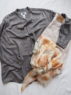 1990’s Rayon Texture Band Collar Shirt