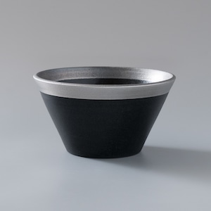 黒磁/白金彩 植木鉢（５号）