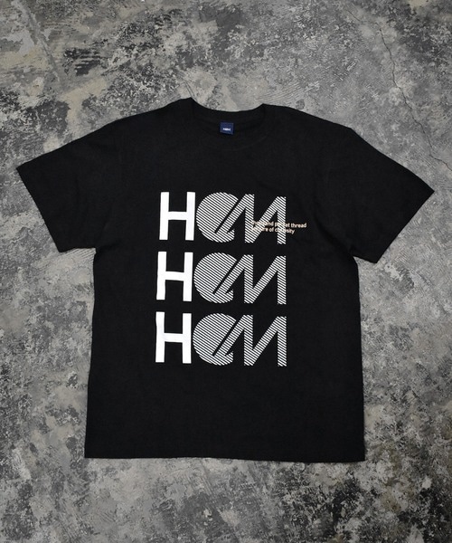HeM(ヘム) ロゴ プリント Tシャツ HM-HM2101 ブラック