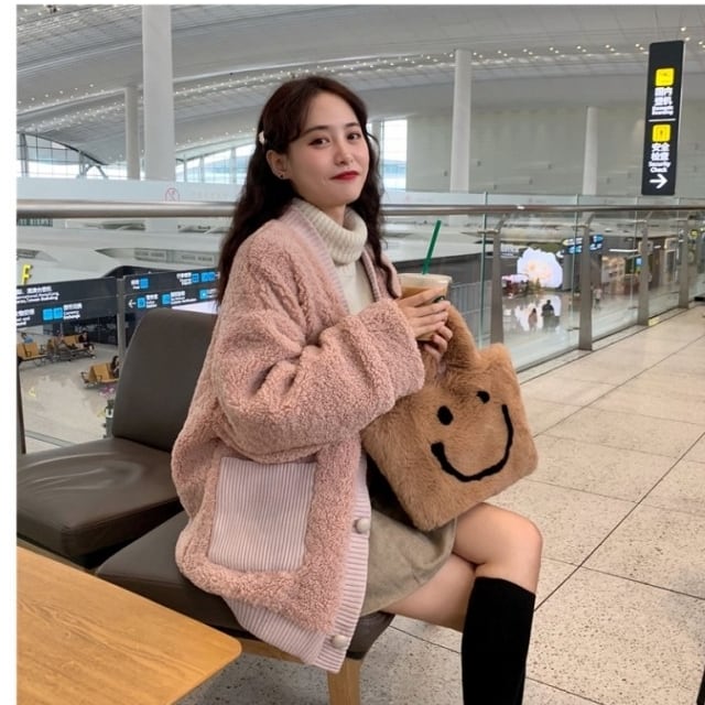 韓国 冬服 レディース 大きいサイズ ボア ブルゾン もこもこ 暖か