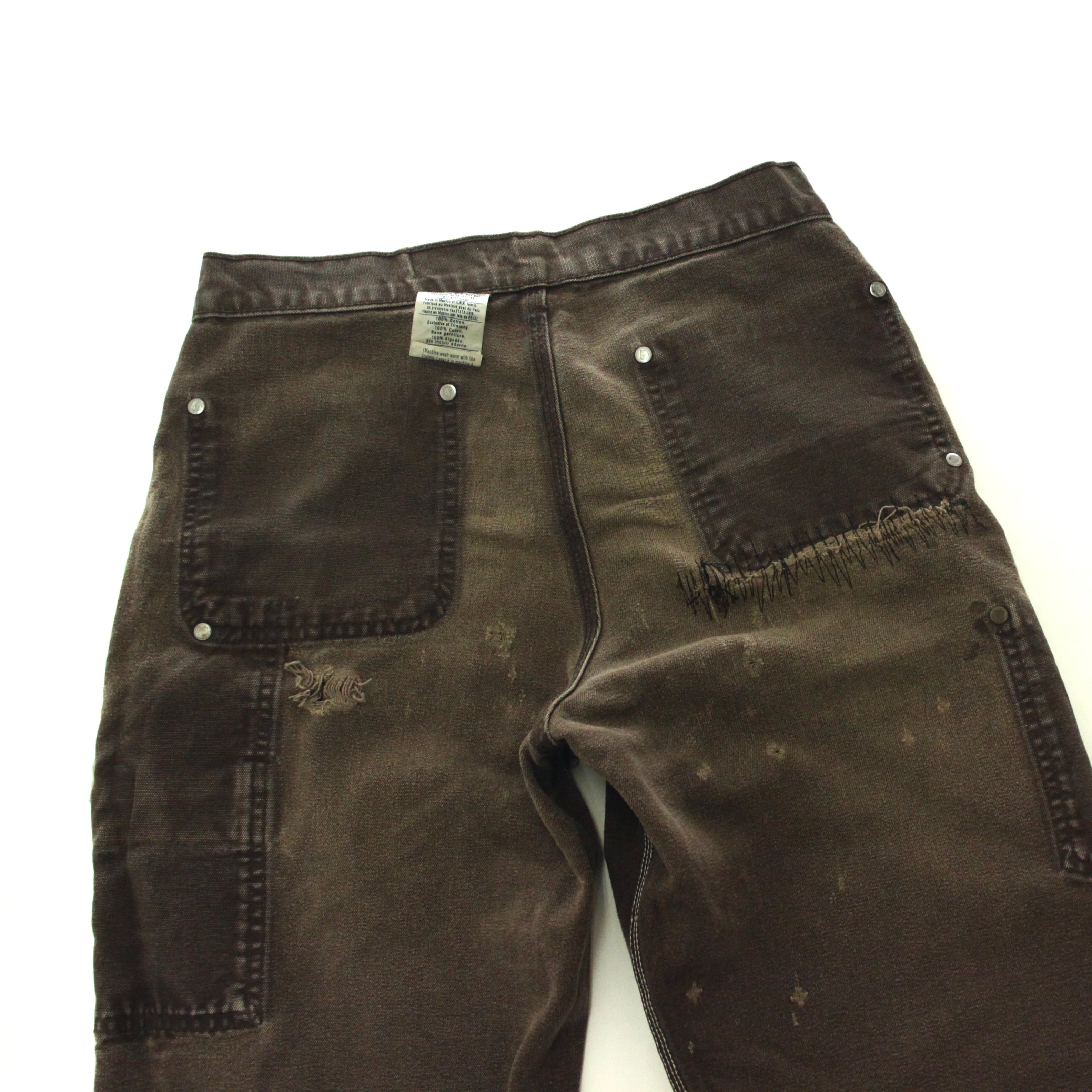 0671. BORO carhartt double knee ブラウン 襤褸 ボロ ペインター