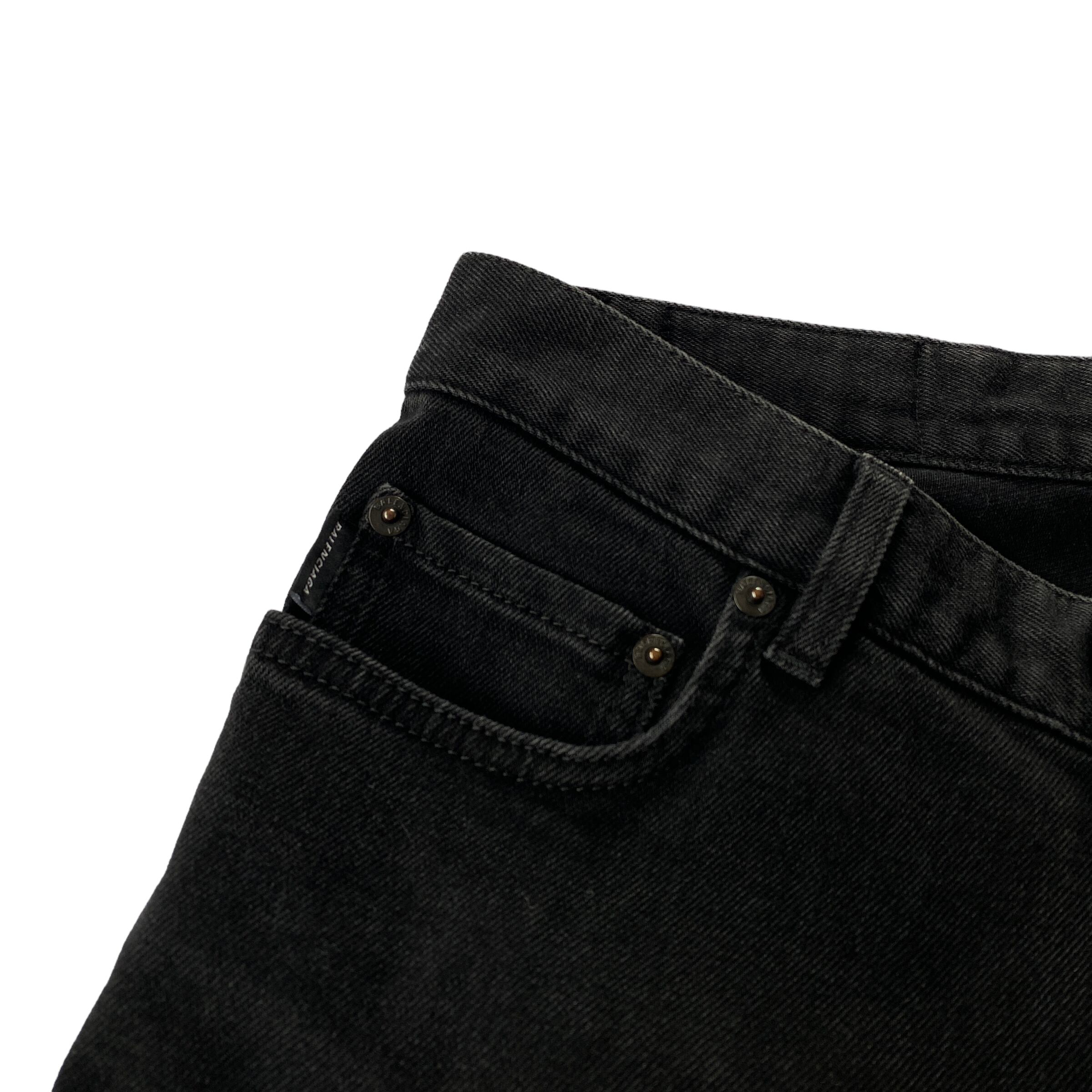 BALENCIAGA Straight Denim Pants Black ストレート デニムパンツ 