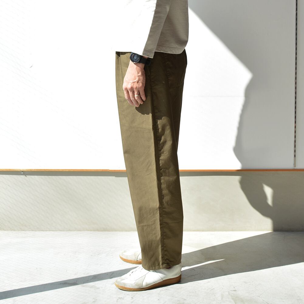 リネン RINEN 40/1ツイルラクパンツ(R44007)カーキ(09) onesize