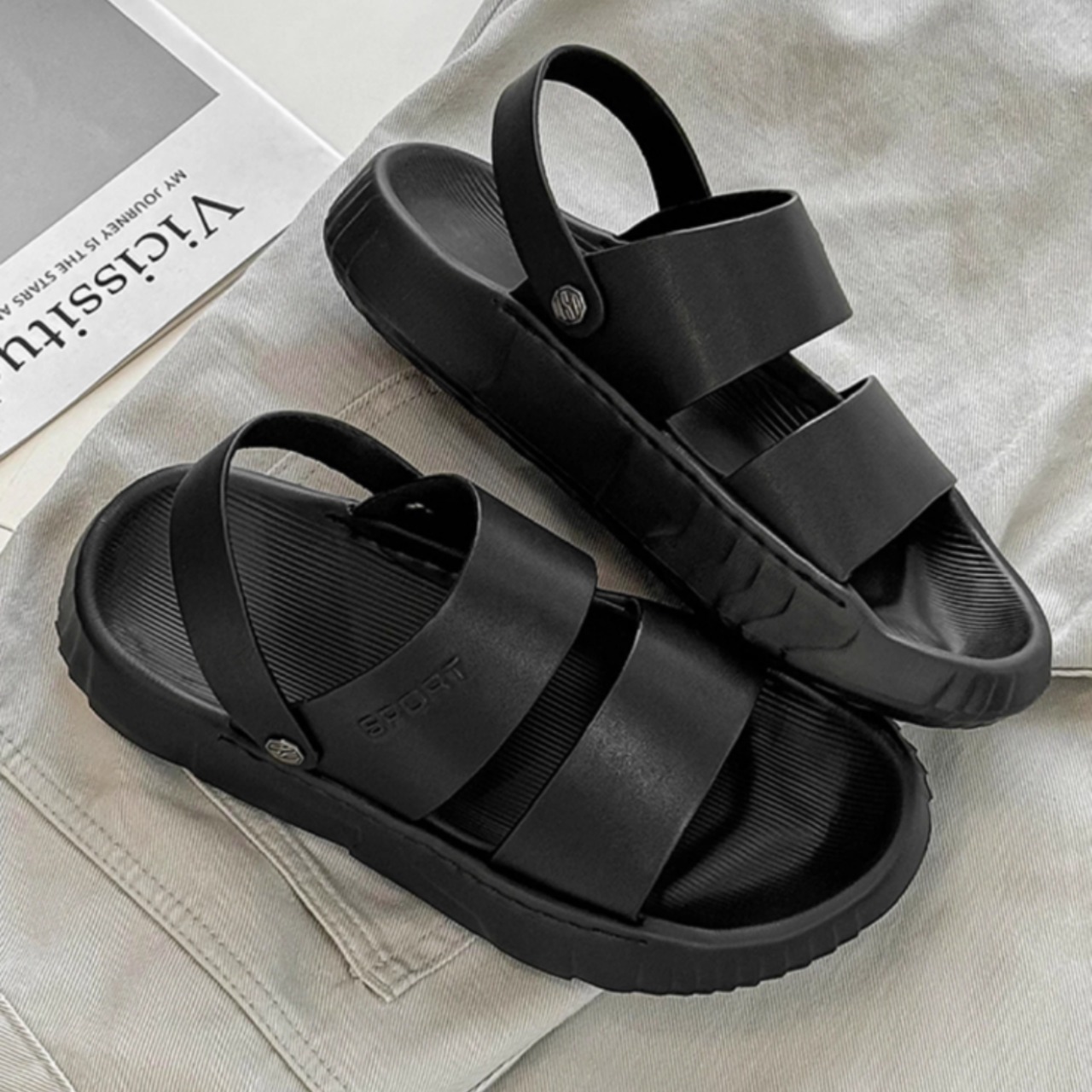 レザーハイエンドサンダル  S0127